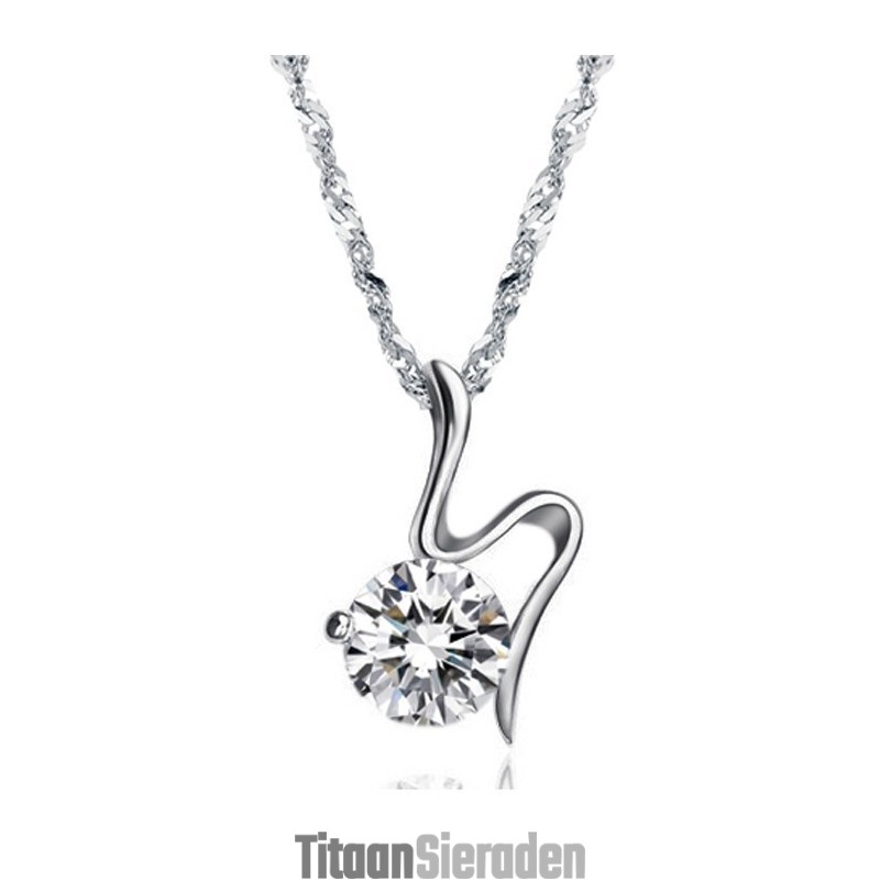 Hoogwaardige Dames Retro Platina Titanium Ketting Hoogwaardige Dames Retro Platina Titanium Ketting
