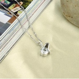 Hoogwaardige Dames Retro Platina Titanium Ketting