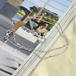 Hoogwaardige Dames Retro Platina Titanium Ketting