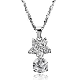 De Koningin Van Kwaliteit Vrouwelijke Ster Platina Titanium Ketting Met Strass