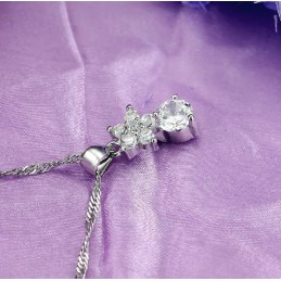 De Koningin Van Kwaliteit Vrouwelijke Ster Platina Titanium Ketting Met Strass