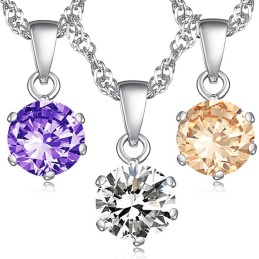 Stabiele Kwaliteit Vrouwelijke Platina Plating Titanium Ketting Met Diamant