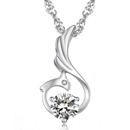 Uitstekende Kwaliteit Vrouwelijke Phoenix-Vormige Platina Titanium Ketting