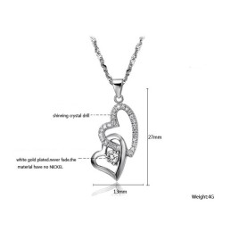 De Koningin Van De Kwaliteit Vrouwelijke Lieverd Platina Plating Titanium Ketting