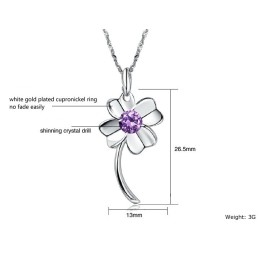 Duurzame, In Gebruik Zijnde, Vrouwelijke Klavervormige Platina Titanium Ketting