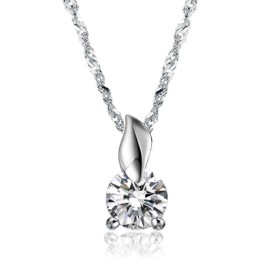 Gebruiksvriendelijke Vrouwelijke Platina Titanium Ketting Met Diamant