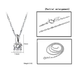 Gebruiksvriendelijke Vrouwelijke Platina Titanium Ketting Met Diamant