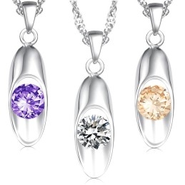 Kwaliteit En Kwantiteit Gegarandeerde Vrouwelijke Platina Titanium Ketting Met Diamant