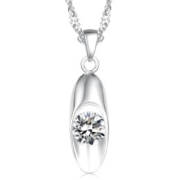 Kwaliteit En Kwantiteit Gegarandeerde Vrouwelijke Platina Titanium Ketting Met Diamant