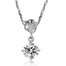 De Koningin Van De Kwaliteit, Vrouwelijke Roosvormige Platina Titanium Ketting Met Strass