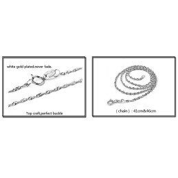 De Koningin Van De Kwaliteit, Vrouwelijke Roosvormige Platina Titanium Ketting Met Strass