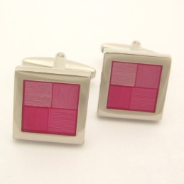Prachtige Titanium Roze Vierkante Manchetknopen