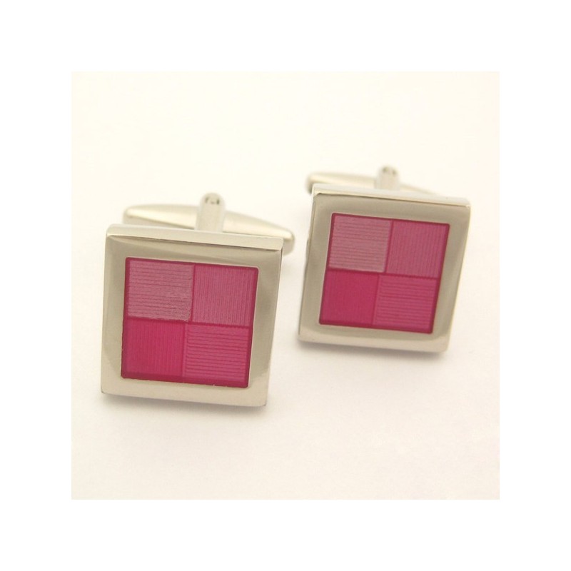 Prachtige Titanium Roze Vierkante Manchetknopen