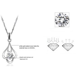 Kwaliteit En Kwantiteit Gegarandeerde Vrouwelijke Platina Titanium Ketting Met Diamant