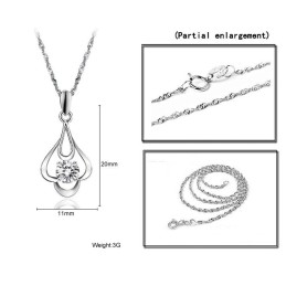 Kwaliteit En Kwantiteit Gegarandeerde Vrouwelijke Platina Titanium Ketting Met Diamant