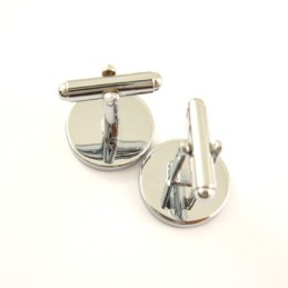 Titanium Zon En Maan Ronde Manchetknopen
