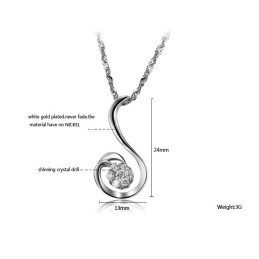 Hoogwaardige Vrouwelijke Phoenix-Vormige Platina Titanium Ketting