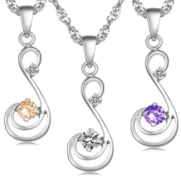 Kwaliteit En Kwantiteit Gegarandeerde Vrouwelijke Platina Titanium Ketting Met Diamant