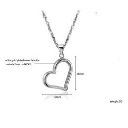 Compleet In Specificaties Vrouwelijke Sweetheart Platina Plating Titanium Ketting