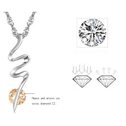 Bekend Om Zijn Hoogwaardige, Geplatineerde Titanium Ketting Met Diamant Voor Dames
