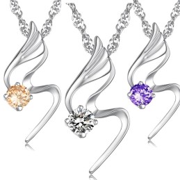 Betrouwbare Kwaliteit Vrouwelijke Platina Plating Titanium Ketting Met Diamant