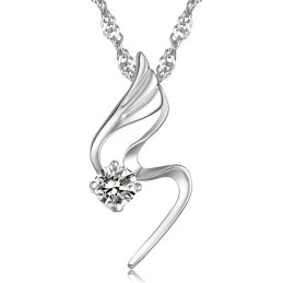 Betrouwbare Kwaliteit Vrouwelijke Platina Plating Titanium Ketting Met Diamant