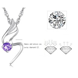 Betrouwbare Kwaliteit Vrouwelijke Platina Plating Titanium Ketting Met Diamant