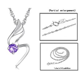 Betrouwbare Kwaliteit Vrouwelijke Platina Plating Titanium Ketting Met Diamant
