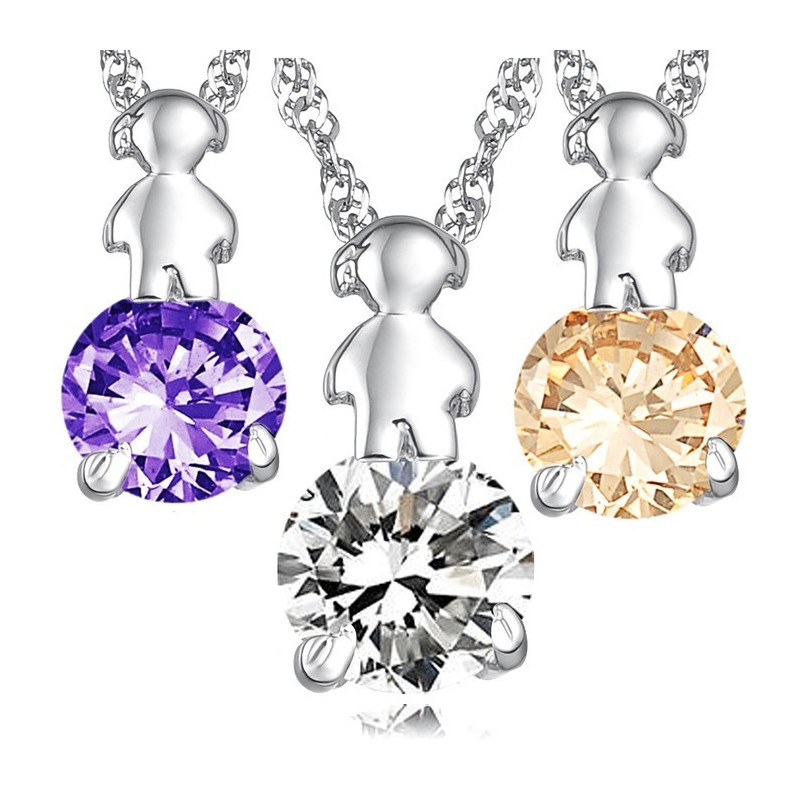 Duurzame, In Gebruik Zijnde, Vrouwelijke Platina Titanium Ketting Met Diamant Duurzame, In Gebruik Zijnde, Vrouwelijke Platina Titanium Ketting Met Diamant