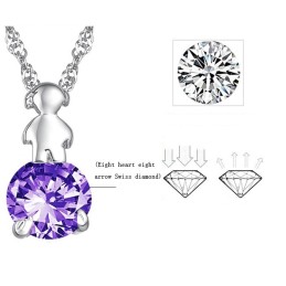 Duurzame, In Gebruik Zijnde, Vrouwelijke Platina Titanium Ketting Met Diamant
