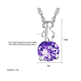 Duurzame, In Gebruik Zijnde, Vrouwelijke Platina Titanium Ketting Met Diamant