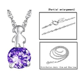 Duurzame, In Gebruik Zijnde, Vrouwelijke Platina Titanium Ketting Met Diamant