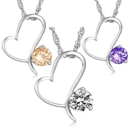 Hoogwaardige Dames Platina Titanium Ketting Met Diamant