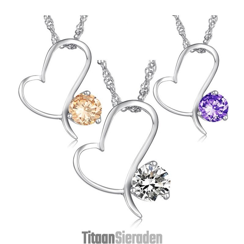 Hoogwaardige Dames Platina Titanium Ketting Met Diamant Hoogwaardige Dames Platina Titanium Ketting Met Diamant