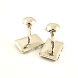 Titanium Langwerpige Manchetknopen Met Diamanten