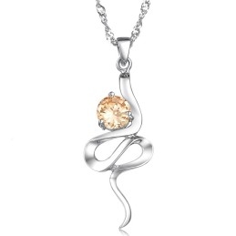 Betrouwbare Reputatie Vrouwelijke Paarse Platina Titanium Ketting Met Strass