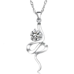 Betrouwbare Reputatie Vrouwelijke Paarse Platina Titanium Ketting Met Strass