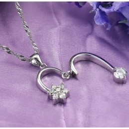 Kwaliteit En Kwantiteit Gegarandeerde Vrouwelijke Platina Titanium Ketting Met Strass