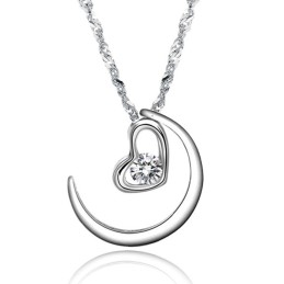 Compleet In Specificaties: Dames Platina Plating Titanium Ketting Met Strass