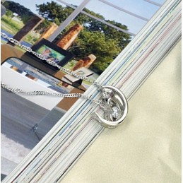 Compleet In Specificaties: Dames Platina Plating Titanium Ketting Met Strass