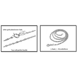 Gebruiksvriendelijke Vrouwelijke Platina Titanium Ketting Met Strass