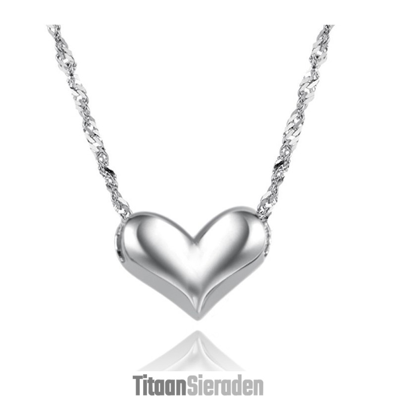 Uitstekende Kwaliteit Vrouwelijke Sweetheart Platina Titanium Ketting