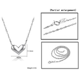 Uitstekende Kwaliteit Vrouwelijke Sweetheart Platina Titanium Ketting