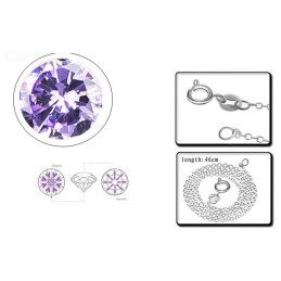 Breed Scala Aan Vrouwelijke Platina Titanium Ketting Met Diamant