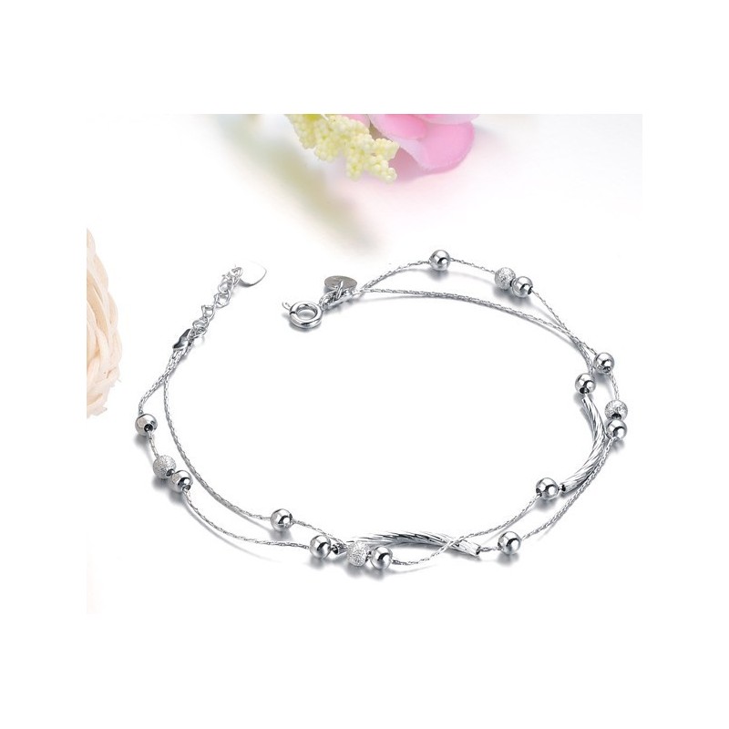 Hoogwaardige Vrouwelijke Platina-Geplateerde Titanium Enkelband Hoogwaardige Vrouwelijke Platina-Geplateerde Titanium Enkelband
