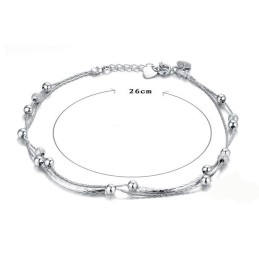 Hoogwaardige Vrouwelijke Platina-Geplateerde Titanium Enkelband