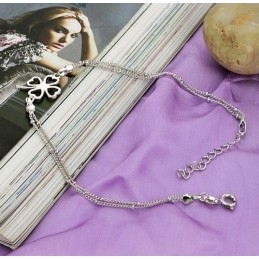 Kwaliteit En Kwantiteit Gegarandeerde Vrouwelijke Klavervorm Platina Plating Titanium Enkelband