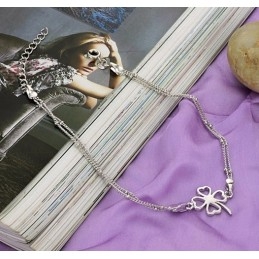 Kwaliteit En Kwantiteit Gegarandeerde Vrouwelijke Klavervorm Platina Plating Titanium Enkelband