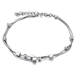 Betrouwbare Reputatie Vrouwelijke Platina Plating Titanium Enkelband