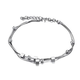 Betrouwbare Reputatie Vrouwelijke Platina Plating Titanium Enkelband